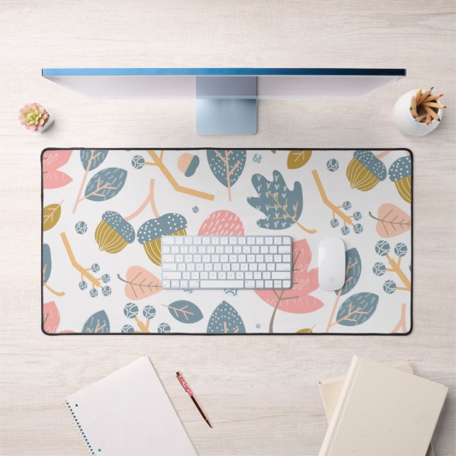 Modern Autumn Leaves Desk Mat (Office 1)