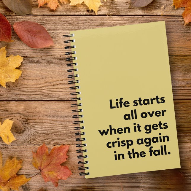 Modern Autumn Yellow Great Gatsby Journal (A crisp modern yellow fall journal emblazoned with a quote from the Great Gatsby.)