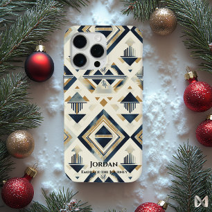 Modern Aztec Elegance – Geometric Tribal Fusion iPhone 15 Pro Max Case