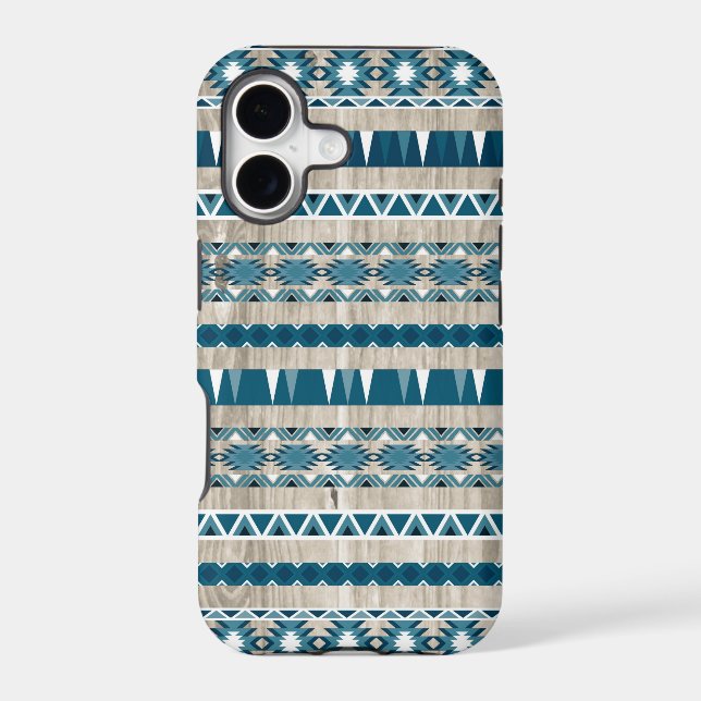 Modern Aztec Pattern on Wood (Back)