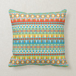 Modern Aztec Pattern Throw Pillow