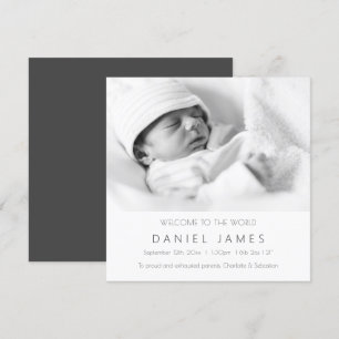 Modern Baby Announcement Personalized Photo