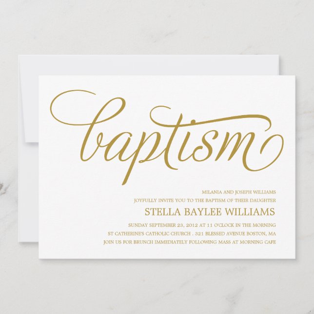 MODERN BABY | BAPTISM INVITATION (Front)