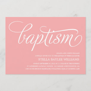 MODERN BABY   BAPTISM INVITATION