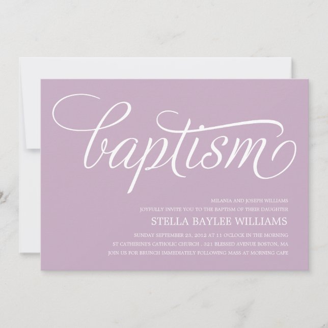 MODERN BABY | BAPTISM INVITATION (Front)