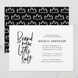 Modern baby boy shower party invitation