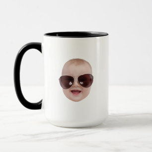 Modern Baby Face Photo For Grandpa Birthday Gift Mug