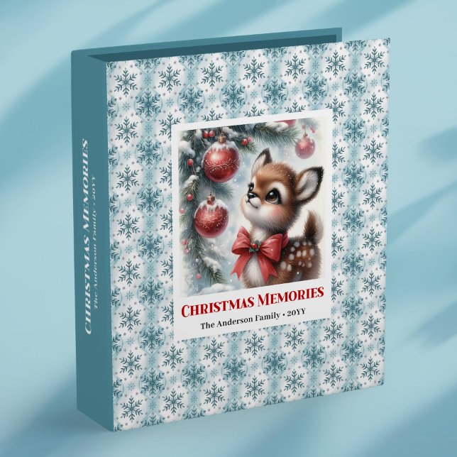Modern baby fawn christmas scene kids memory album binder (Modern baby fawn christmas scene kids memory album

)