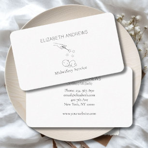 Modern, Baby Illustration,Midwife, Birth Doula Business Card