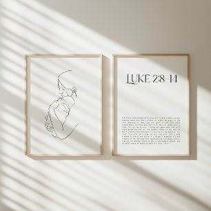 Modern baby Jesus and Mary Luke bible verse