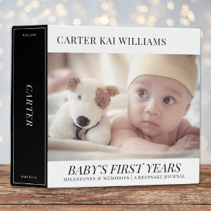 Modern Baby Keepsake Photo Template Binder