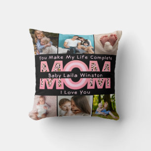 Modern Baby Photo   You Make My Life Complete Gift Throw Pillow