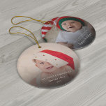 Modern Baby Photos First Christmas Personalized Ornament<br><div class="desc">Add your favourite photos of the new member of the family to create a perfect and unique keepsake this Christmas with this ornament. 

Makes a perfect gift for grandma,  grandpa and the rest of the family</div>