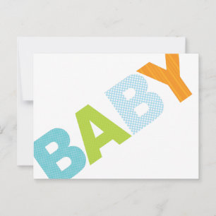 Modern Baby Shower Advice Card Bold in Blue