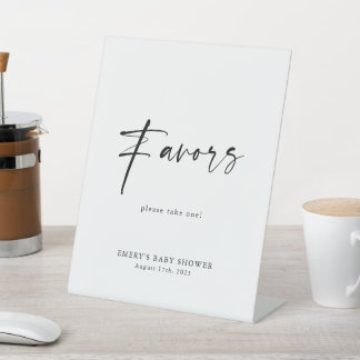 Modern Baby Shower Favours Sign