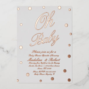 Modern Baby Shower Gold Dots  Pressed 