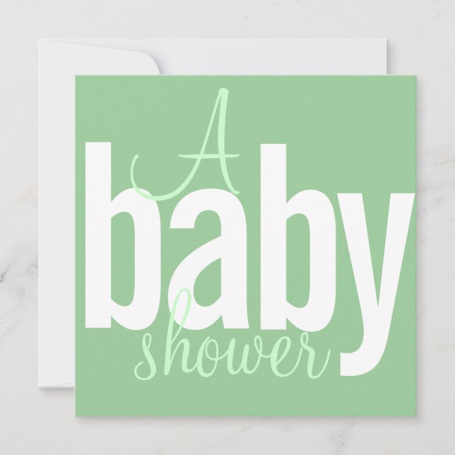 Modern Baby Shower Invitations (Front)