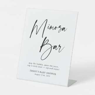 Modern Baby Shower Mimosa Bar Sign