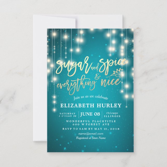Modern Baby Shower Sugar & Spice & Everything Nice Invitation (Front)