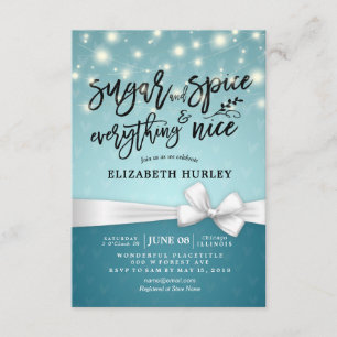 Modern Baby Shower Sugar & Spice & Everything Nice Invitation