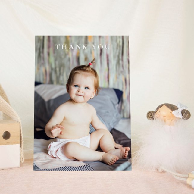 Modern Baby Shower Thank You One Photo (Creator Uploaded)