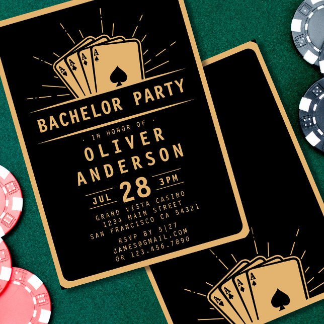 Modern Bachelor Party Poker Playing Card Casino (Creator Uploaded)