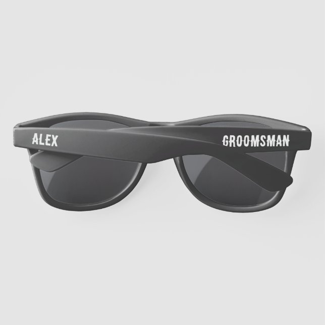 Modern Bachelore Party Team Groom Wedding Favours Sunglasses (Back)