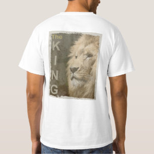 Modern Back Print Lion Face Top Template Mens