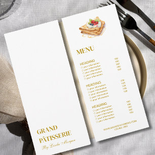 Modern Bakery Cafe Menu & Price List Card