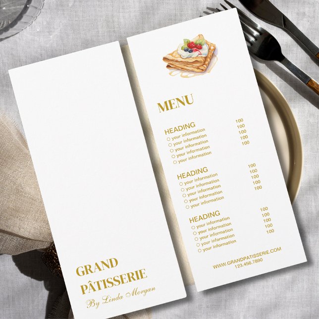 Modern Bakery Cafe Menu & Price List Card (Creator Uploaded)