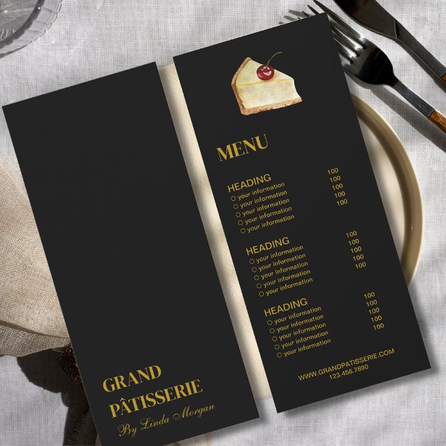 Modern Bakery Cafe Menu & Price List Card (Creator Uploaded)