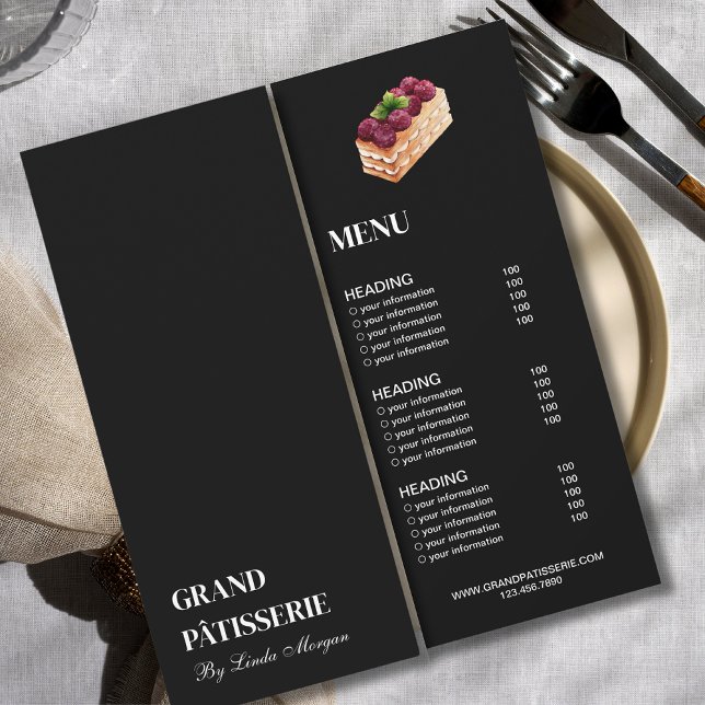 Modern Bakery Cafe Menu & Price List Card (Creator Uploaded)