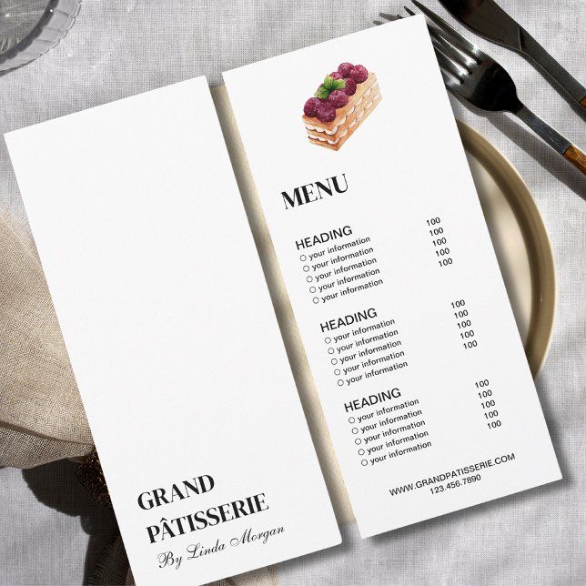 Modern Bakery Cafe Menu & Price List Card (Creator Uploaded)