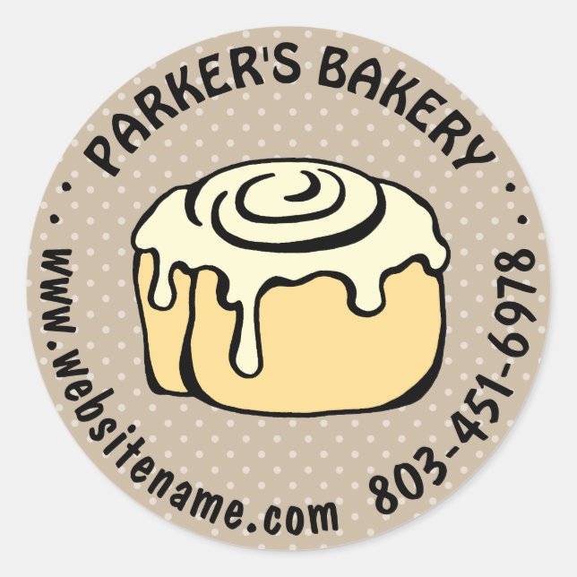 Modern Bakery Catering Chef Labels Template Cute (Front)