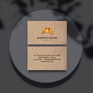 Modern Bakery Croissant Professional Logo  Business Card