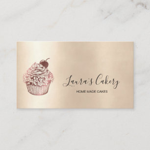 Modern Bakery Cupcake Chef Catering Sweets Pastry  Business Card