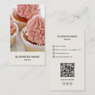 Modern Bakery Custom Photo Business Card