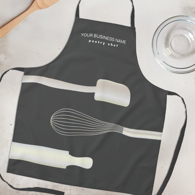 Modern Bakery Pastry Chef Baking Business Apron (Creator Uploaded)