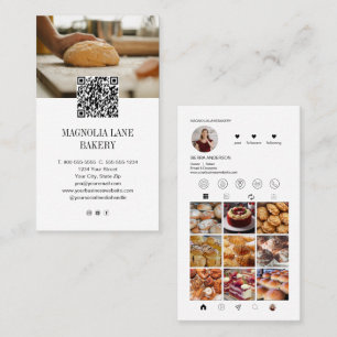 Modern Bakery Photo Instagram Business Card