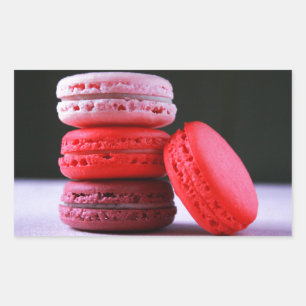 Modern Bakery Pink French Macaron Sticker