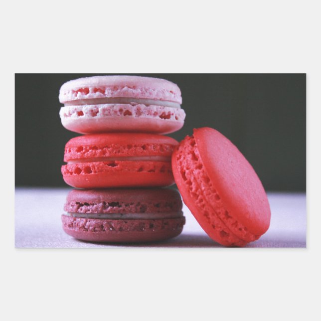 Modern Bakery Pink French Macaron Sticker (Front)