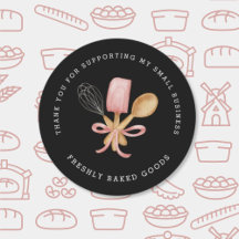 Modern Bakery Thank You Sticker