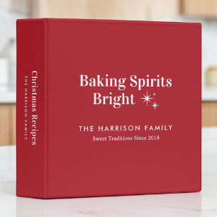 Modern Baking Spirits Bright Christmas Recipe Binder