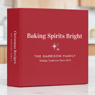Modern Baking Spirits Bright Christmas Recipe Binder