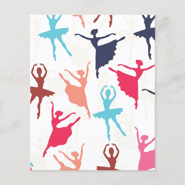 Modern Ballerina Scrapbook Paper  (Front)