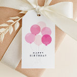 Modern Balloon Bunch Pink Happy Birthday Gift Tags<br><div class="desc">These fun,  modern birthday gift tags are the perfect addition to party decor or gifts. Part of the Up up and away collection by Stacey Meacham. Search the entire collection for matching accessories and additional colour options here. Click edit to customize.</div>