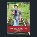 Modern Banner Grad Party Invitation / Red<br><div class="desc">Modern Banner Grad Party Invitation / Red</div>