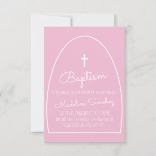 Modern Baptism Arch Baby Dedication Invitation