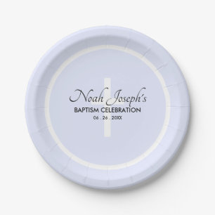 Modern BAPTISM Event Paper Party Plate