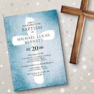 Modern Baptism Invitation